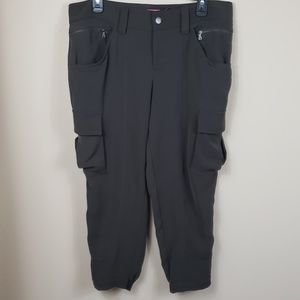 Alice + Olivia Chocolate Brown Crop Cargo Pant